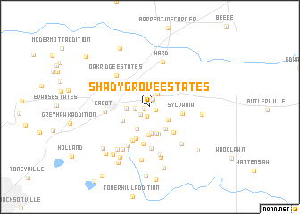 map of Shady Grove Estates