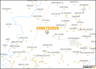 map of Shady Grove