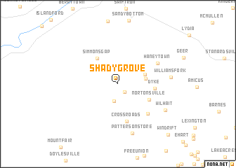 map of Shady Grove