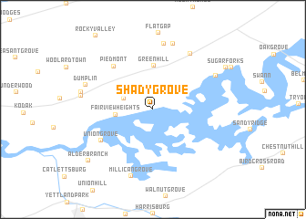 map of Shady Grove