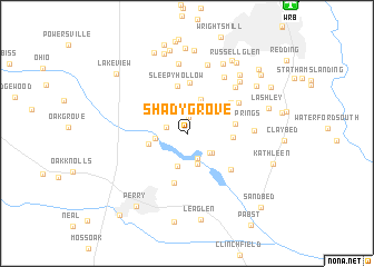 map of Shady Grove