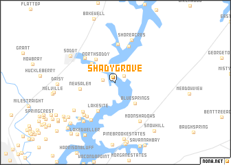 map of Shady Grove