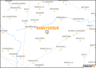 map of Shady Grove