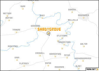 map of Shady Grove