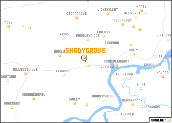 map of Shady Grove