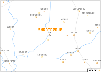 map of Shady Grove
