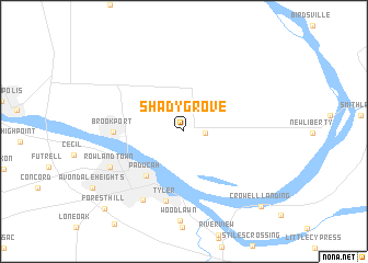 map of Shady Grove