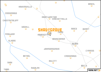 map of Shady Grove