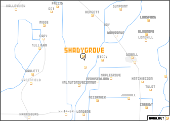 map of Shady Grove