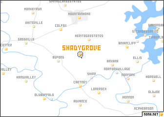 map of Shady Grove