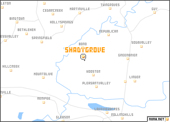 map of Shady Grove