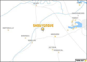 map of Shady Grove