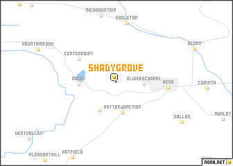 map of Shady Grove