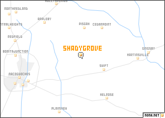 map of Shady Grove