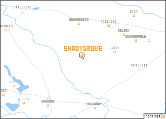 map of Shady Grove