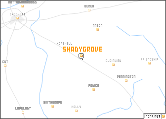 map of Shady Grove