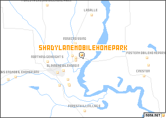 map of Shady Lane Mobile Home Park