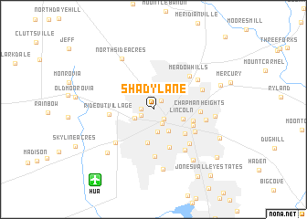 map of Shady Lane