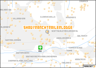 map of Shady Ranch Trailer Lodge