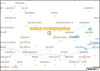 map of Shagayeva Gorushka