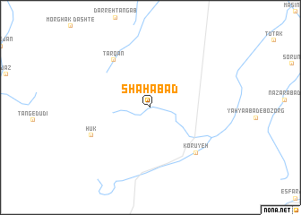 map of Shāhābād