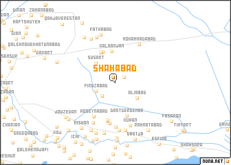 map of Shāhābād