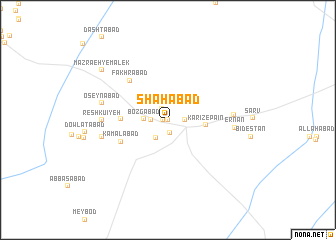 map of Shāhābād