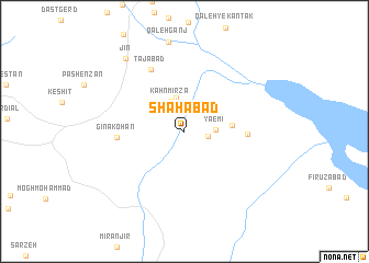 map of Shāhābād