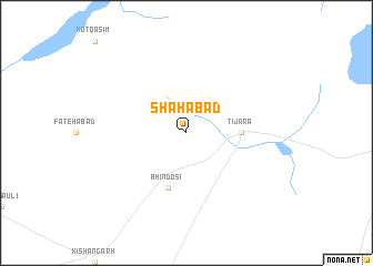 map of Shāhābād