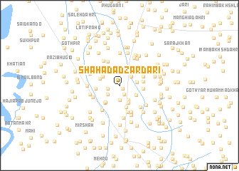 map of Shāhadād Zardāri