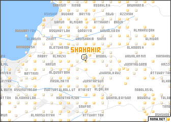 map of Shaḩāḩīr