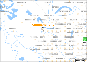 map of Shāhāzādpur