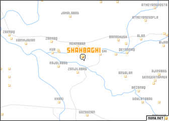 map of Shāh Bāghī