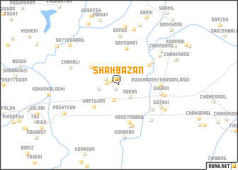 map of Shāhbāzān