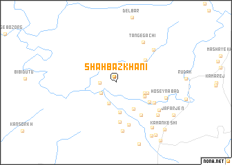 map of Shahbāzkhānī