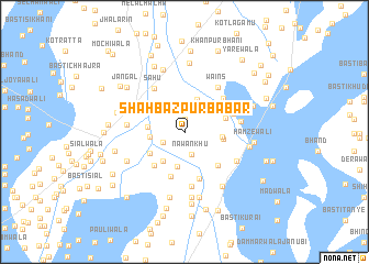 map of Shahbāzpur Babar