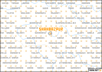 map of Shāhbāzpur