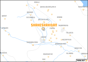 map of Shāh-e Shahīdān