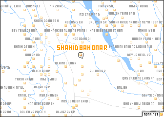 map of Shahīd Bāhonar