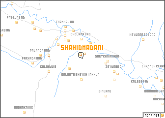 map of Shahīd Madanī