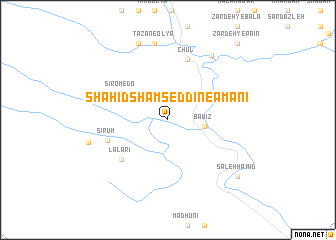 map of Shahīd Shams ed Dīn-e Amānī