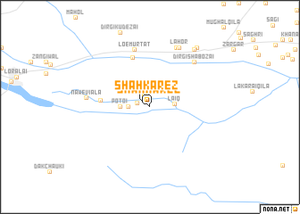 map of Shāh Kārez