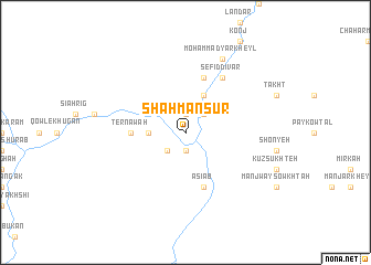 map of Shāh Manşūr