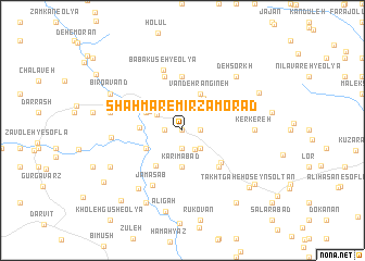 map of Shāhmār-e Mīrzā Morād