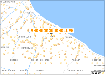 map of Shāh Morād Maḩalleh