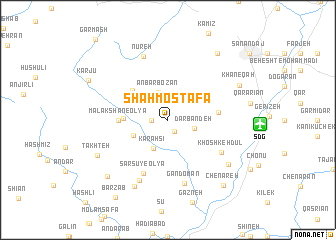 map of Shāh Moşţafá