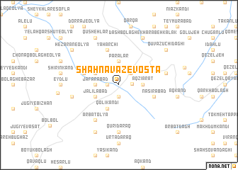 map of Shahnavāz-e Vosţá