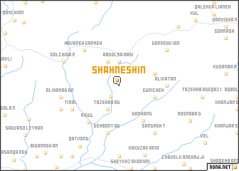 map of Shāhneshīn