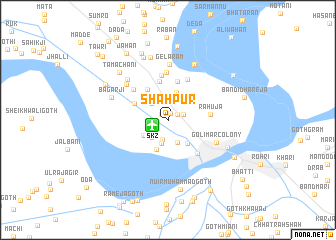 map of Shāhpur