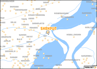 map of Shāhpur